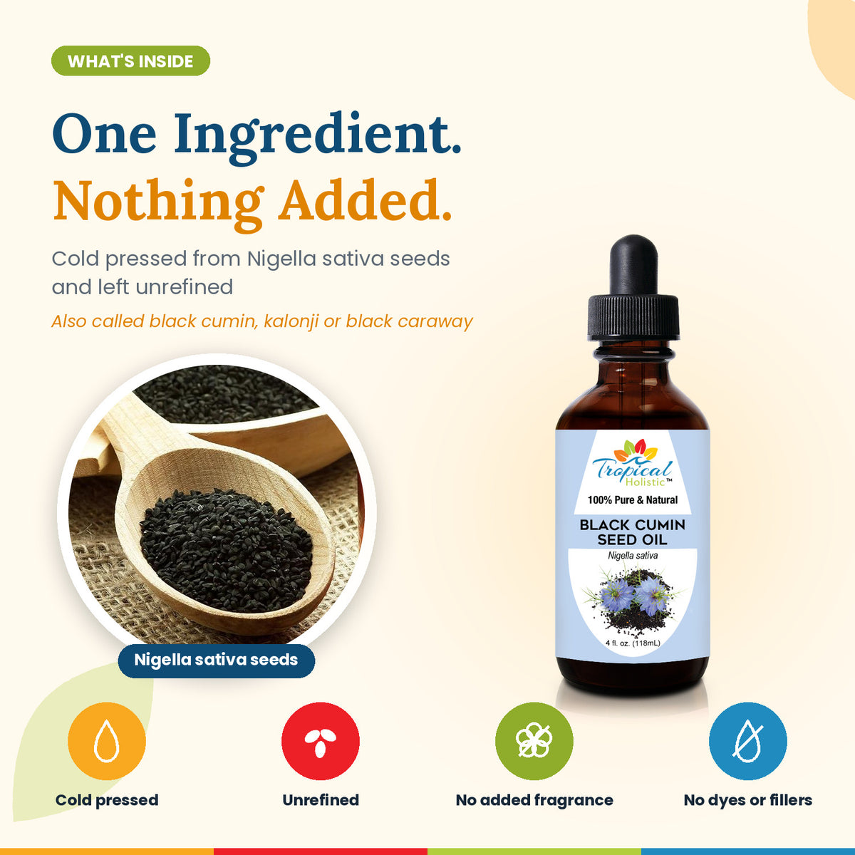 Black Seed Oil for Hair and Skin β Cold Pressed & Unrefined, 4 oz