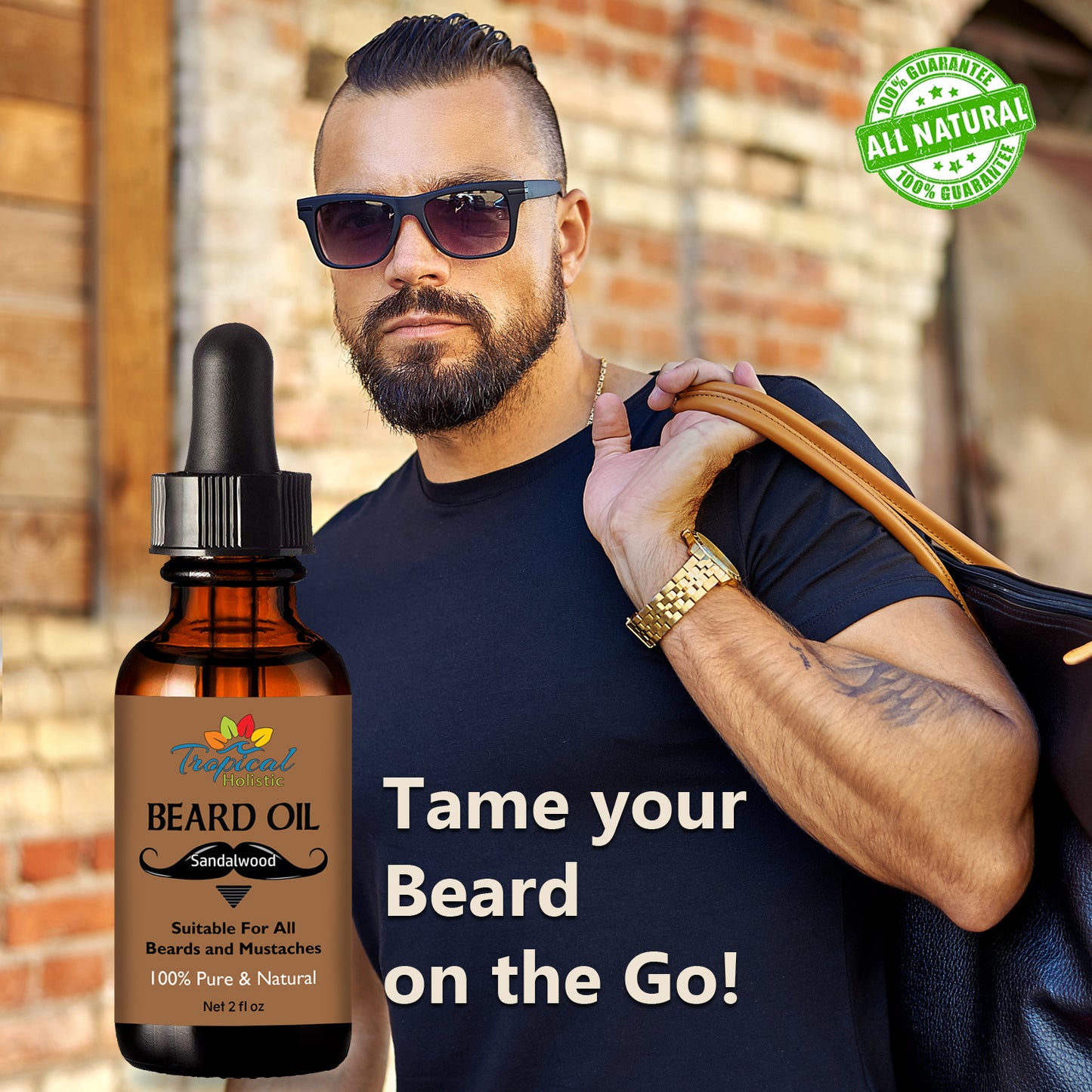 Sandalwood Beard Oil 2oz - Tropical-Holistic