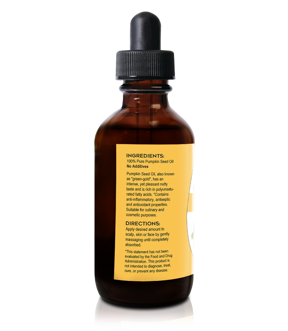 100% Pure Pumpkin Seed Oil 4 oz - All Natural Organic Cold Pressed - Tropical-Holistic