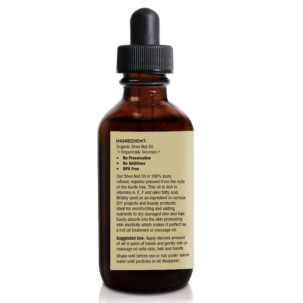 100% Pure Refined Organic Shea Nut Oil 4Oz - Tropical-Holistic