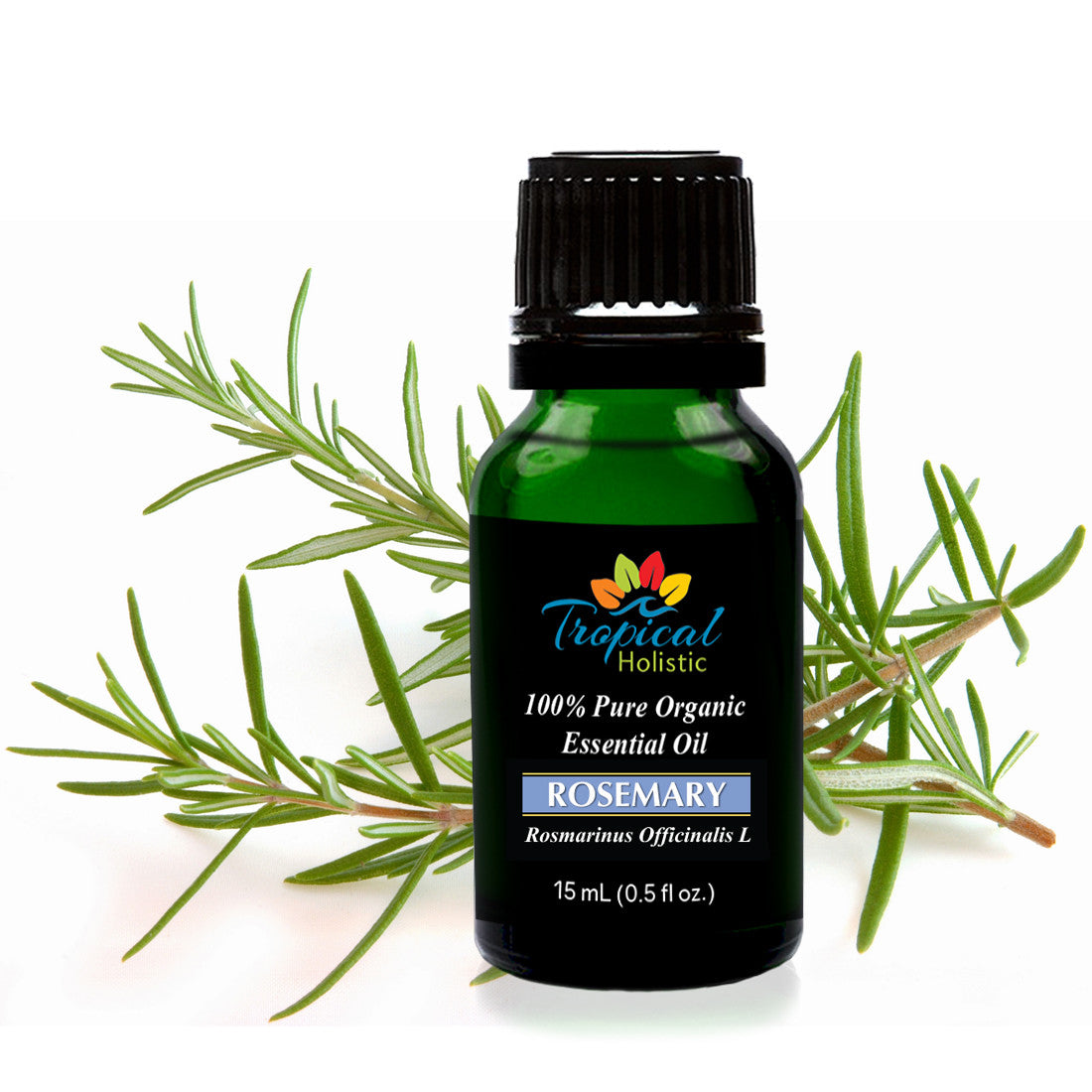 Organic Rosemary Essential Oil 15ml (1/2 oz), 100% Pure Therapeutic Grade - Tropical-Holistic