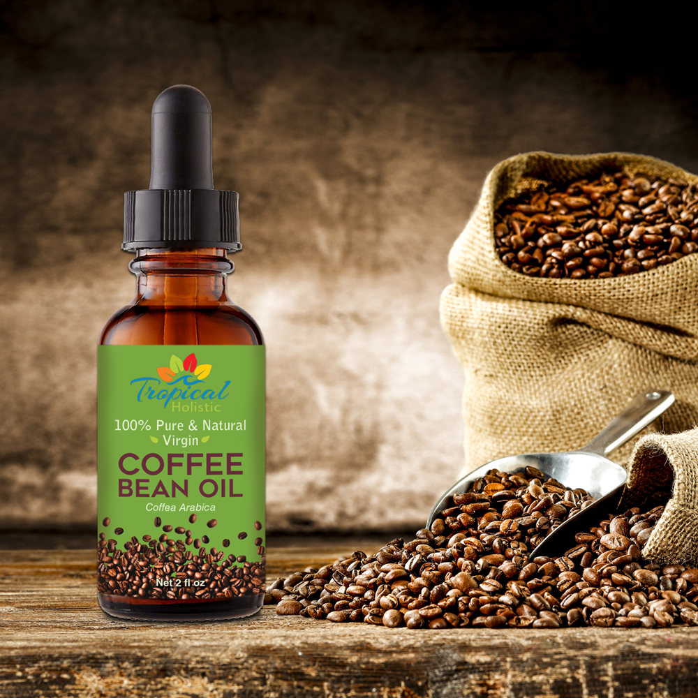 Roasted Coffee Bean Oil 2oz Glass Bottle– Virgin, Cold Pressed, Unrefined - Tropical-Holistic