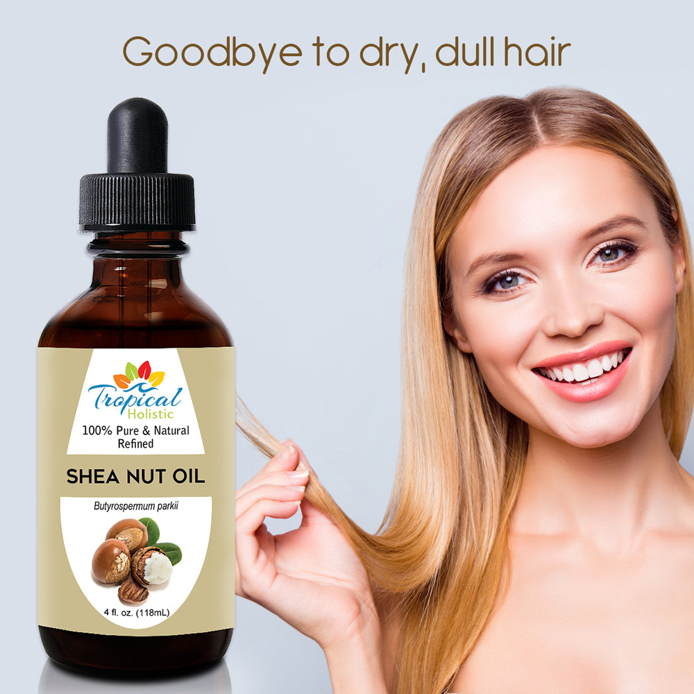 100% Pure Refined Organic Shea Nut Oil 4Oz - Tropical-Holistic