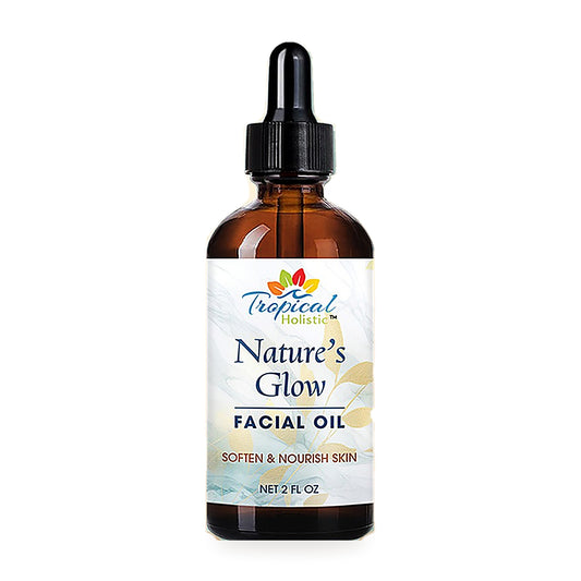Nature's Glow Facial Oil - Green Tea & Rosehip Face Serum for Dry, Mature Skin, 2 fl oz