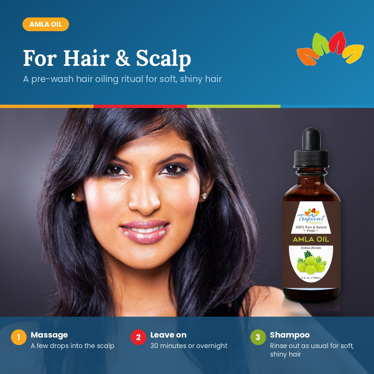 Amla Oil for Hair and Skin, Cold Pressed, 4 oz
