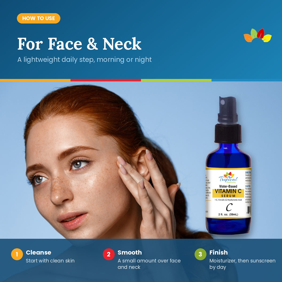 Vitamin C Serum for Face with Hyaluronic Acid & Vitamin E, 2 fl oz