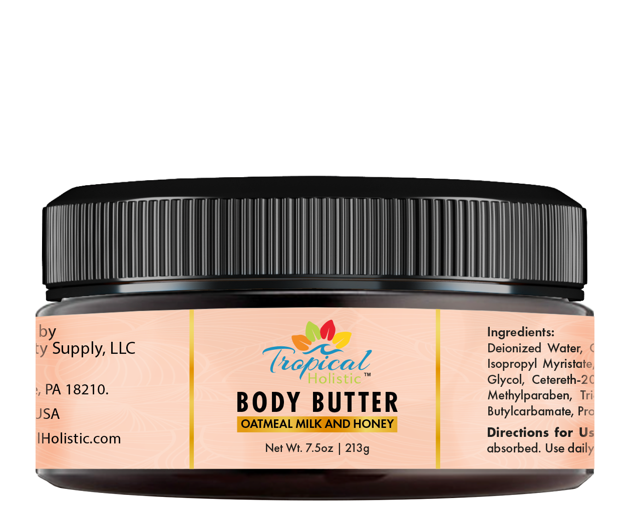 natural oatmeal milk and honey body butter