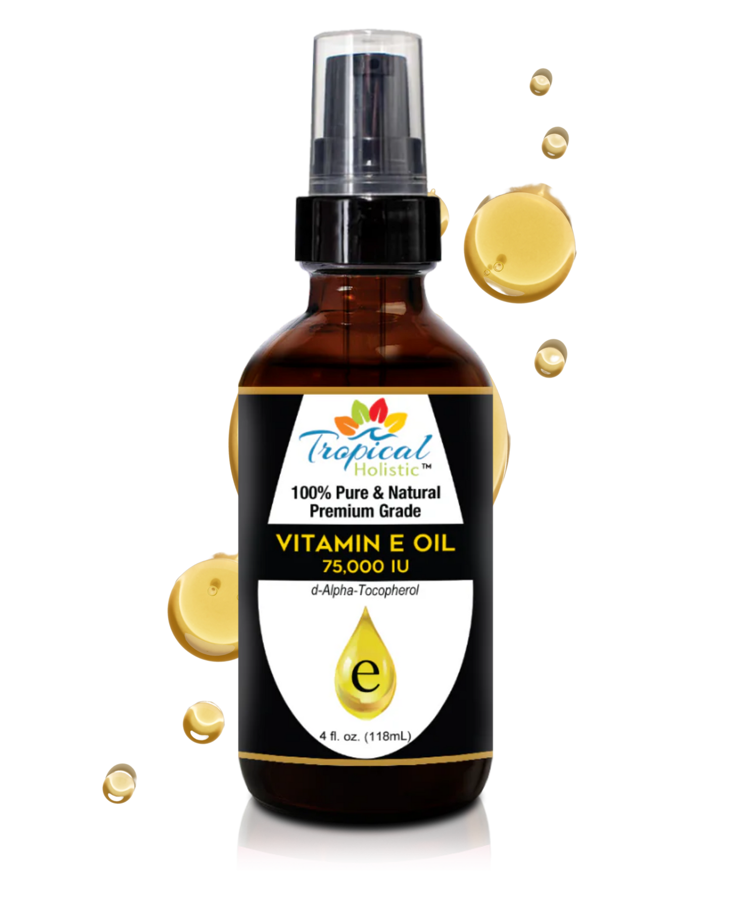 100% Pure Vitamin E Oil 4 oz - 75,000IU