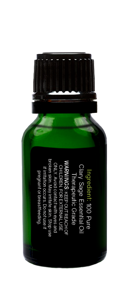 Clary Sage Organic Essential Oil 15ml (1/2 oz) -,100% Pure Therapeutic Grade- Tropical-Holistic