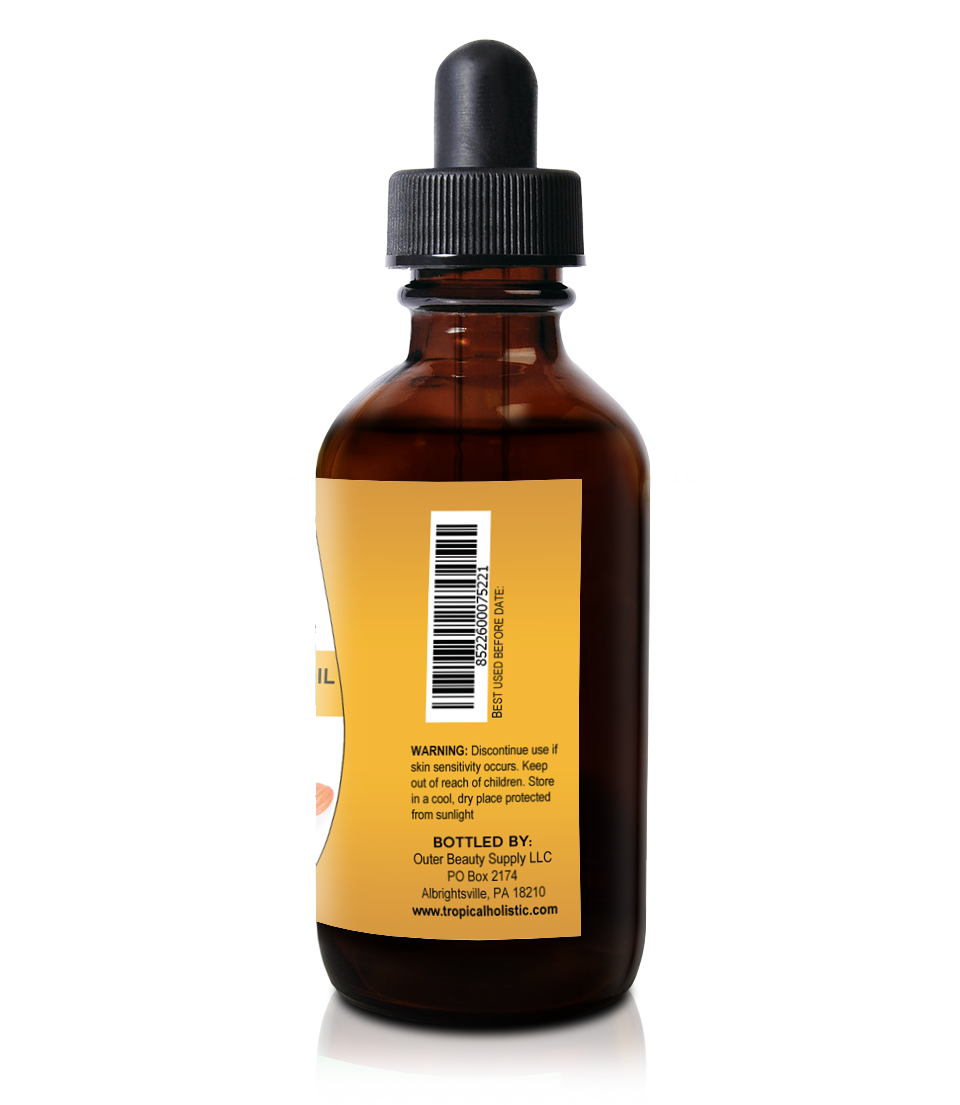 Organic Sweet Almond Oil 4 oz, Hexane Free for Skin and Hair - Tropical-Holistic