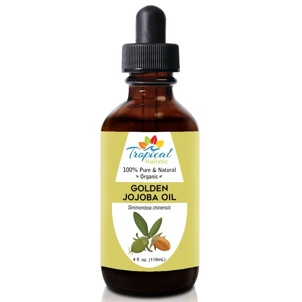 100% Pure Organic Golden Jojoba Oil 4 oz - Tropical-Holistic