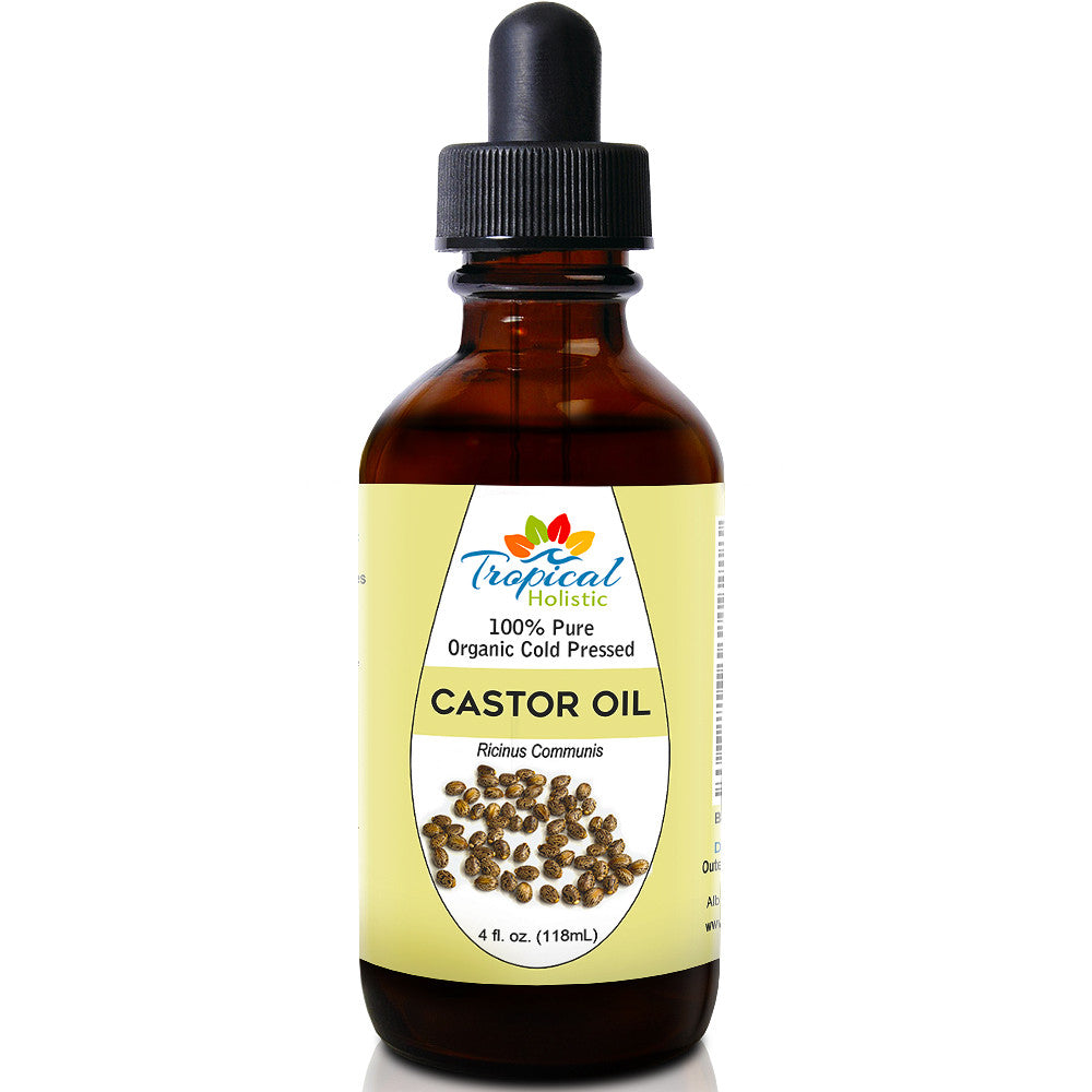 100% Pure Organic Cold Pressed Castor Oil 4 oz - Hair,Skin and Health- Tropical-Holistic
