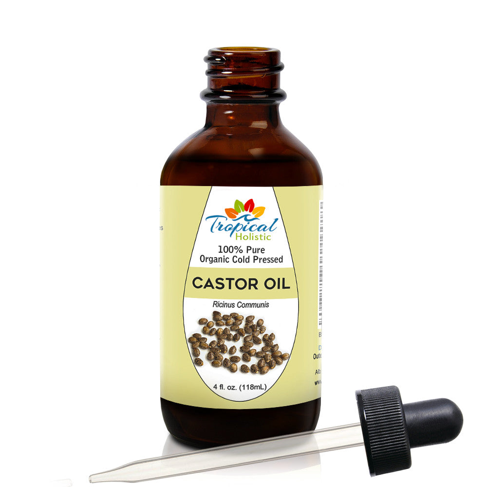 100% Pure Organic Cold Pressed Castor Oil 4 oz - Hair,Skin and Health- Tropical-Holistic