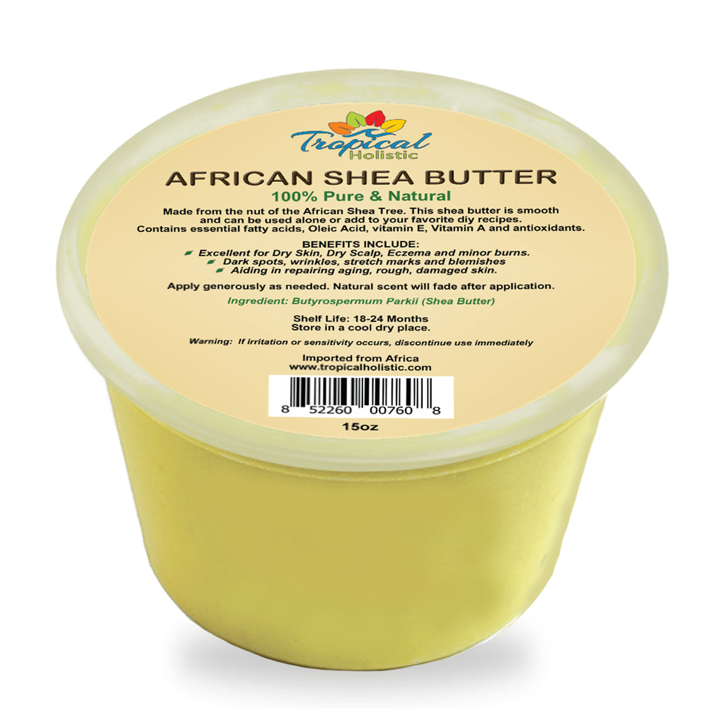 100% Pure Yellow African Shea Butter 15 oz - Tropical-Holistic