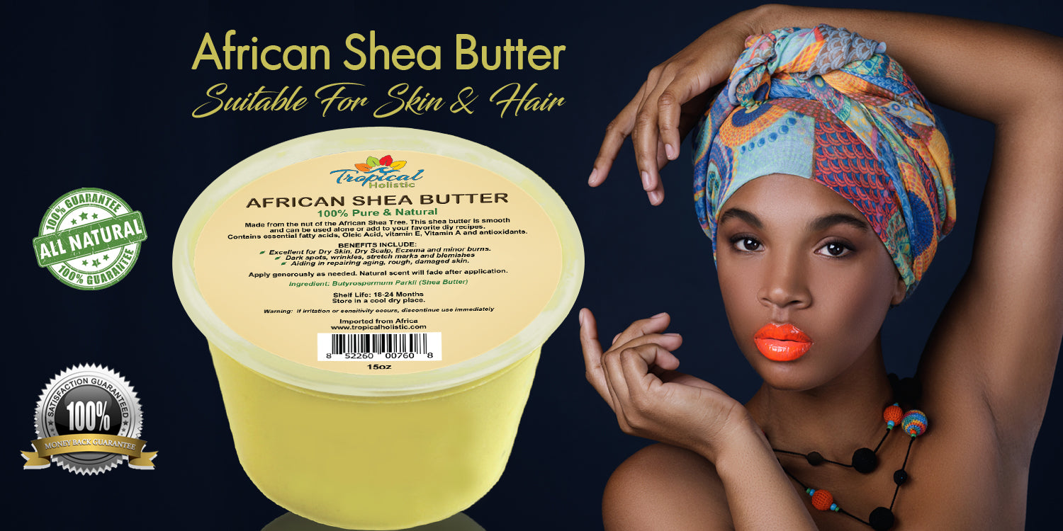 100% Pure Yellow African Shea Butter 15 oz - Tropical-Holistic