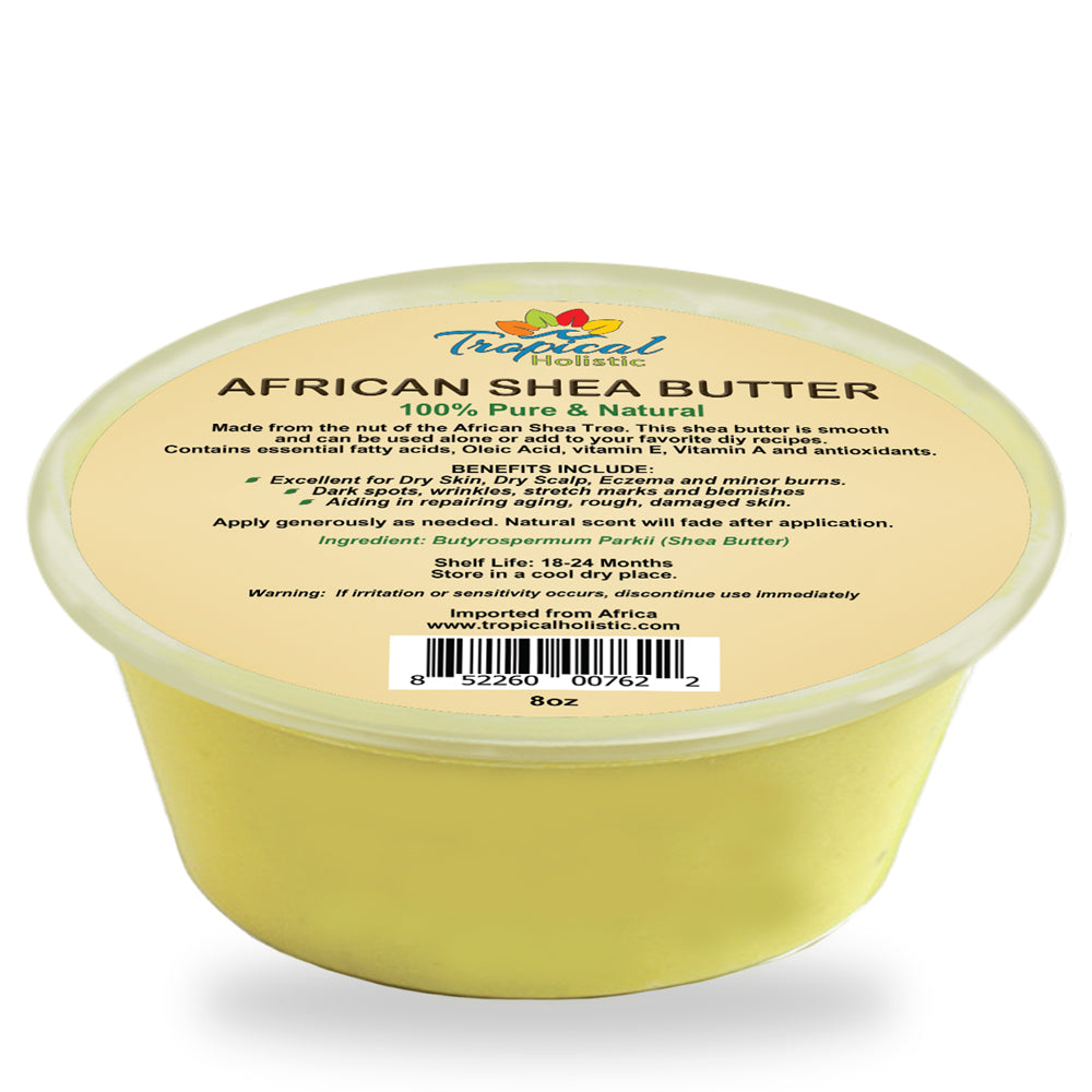 100% Pure Yellow African Shea Butter 8 oz - Tropical-Holistic