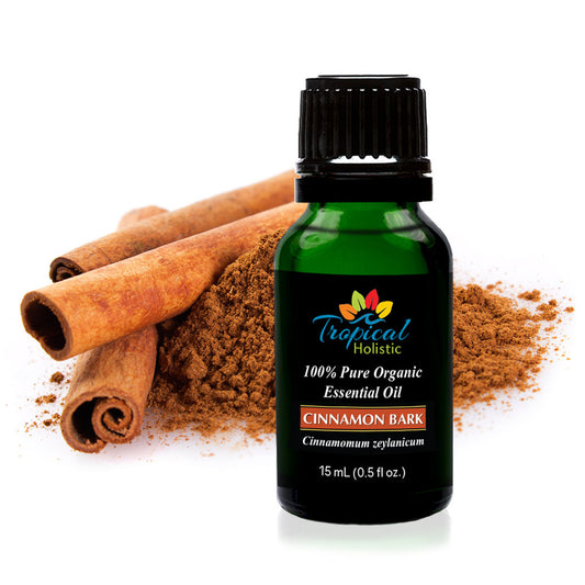 Cinnamon Bark Organic Essential Oil 15ml (1/2 oz), 100% Pure Therapeutic Grade Aromatherapy- Tropical-Holistic