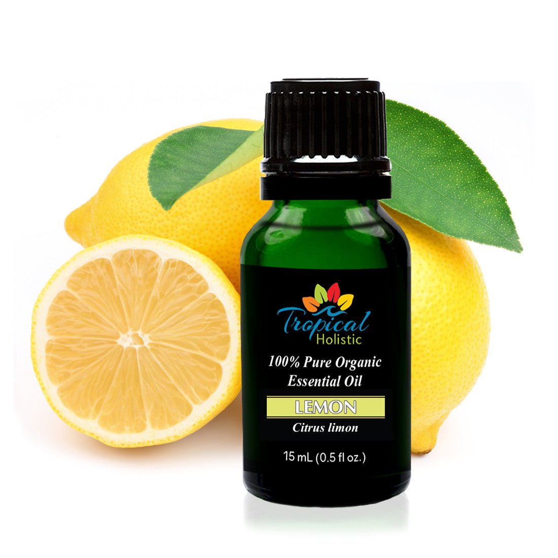 Organic Lemon Essential Oil 15ml (1/2 oz), 100% Pure Therapeutic Grade - Tropical-Holistic