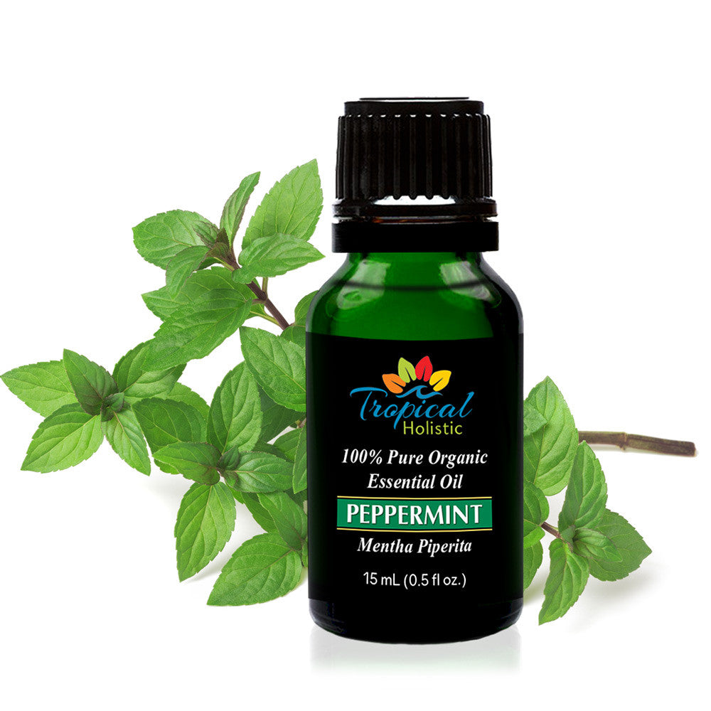 Peppermint Organic Essential Oil 15ml (1/2 oz) -100% Pure & Undiluted - Tropical-Holistic