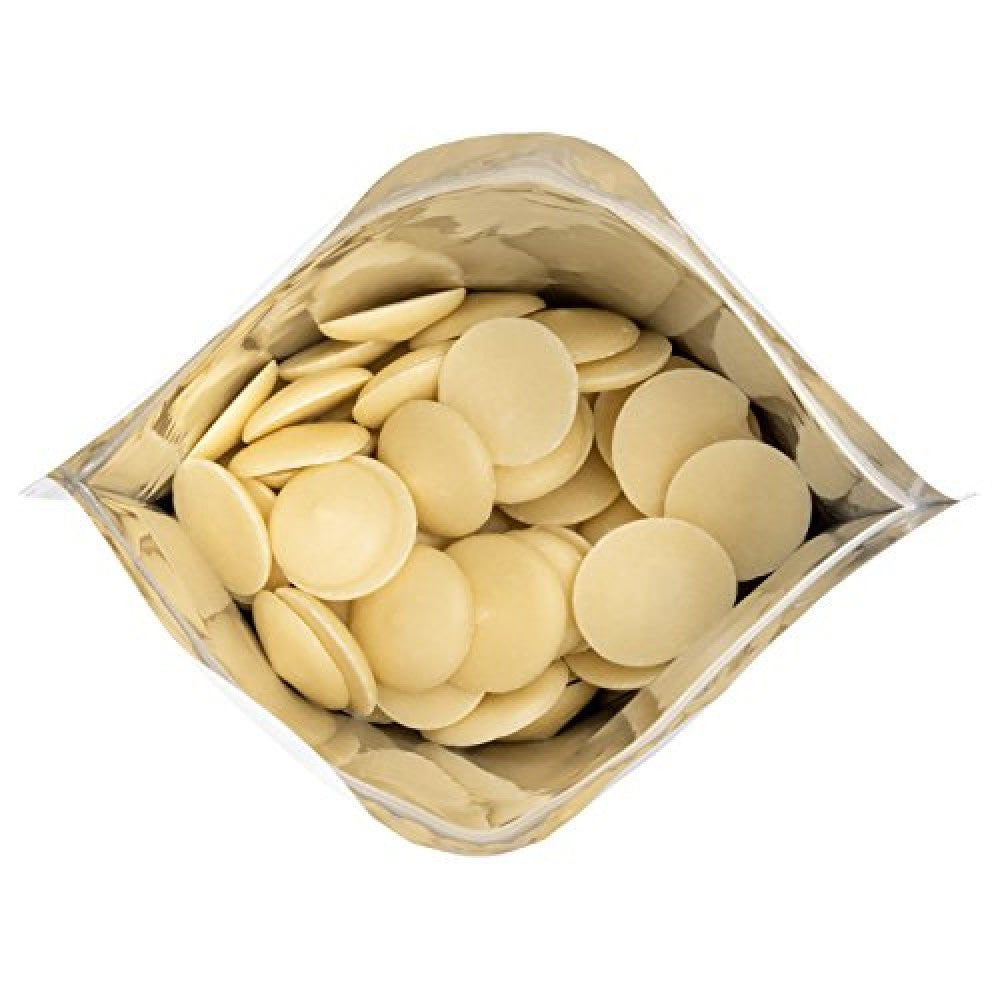Raw Cocoa Butter Wafers (8 ounce) - 100% Natural Unrefined, Non-Deodorized, Organic Fair Trade- Tropical-Holistic