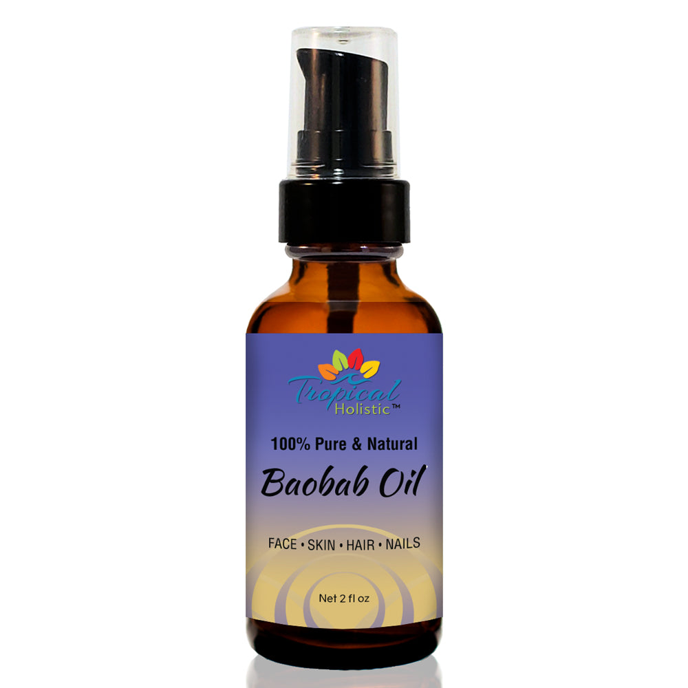 Organic Baobab Oil 2oz – Natural Non-GMO– For Skin, Nails, Hair, Face ...