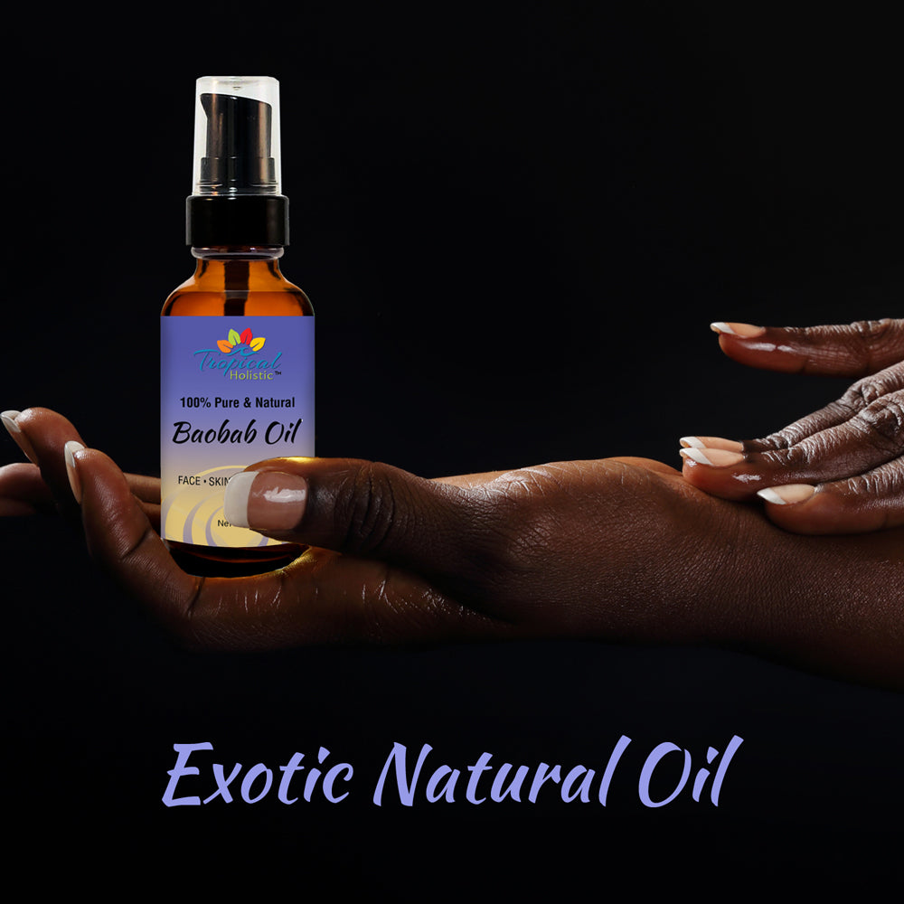 Organic Baobab Oil 2oz – Natural Non-GMO– For Skin, Nails, Hair, Face