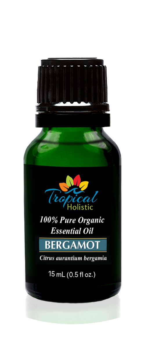 Bergamot Organic Essential Oil 15ml (1/2 oz), 100% Pure Therapeutic Grade Aromatherapy - Tropical-Holistic