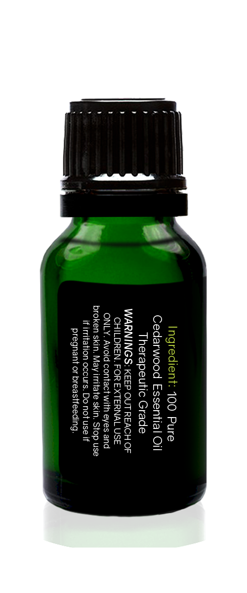 Cedarwood Organic Essential Oil 15ml (1/2 oz), 100% Pure Therapeutic Grade- Tropical-Holistic
