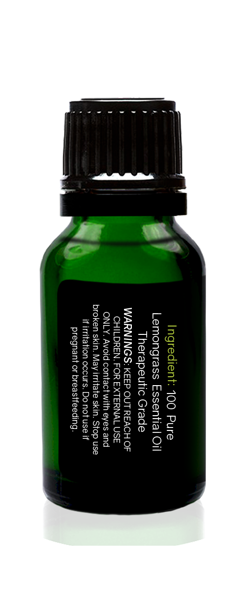 Lemongrass Organic Essential Oil 15ml (1/2 oz) -100% Pure & Undiluted- Tropical-Holistic