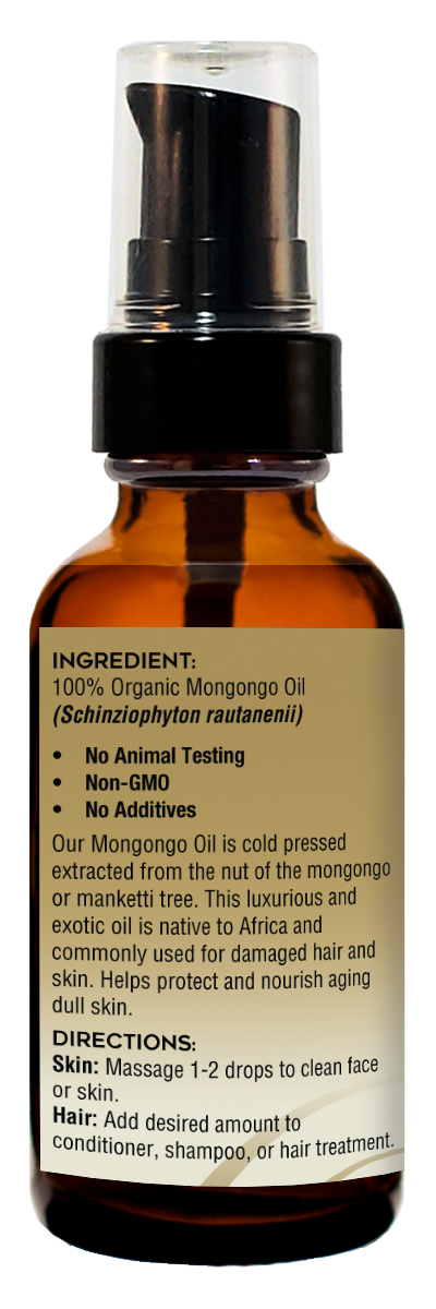 Organic Mongongo Oil 2fl oz - Pure and Natural Face Oil for Skin Care