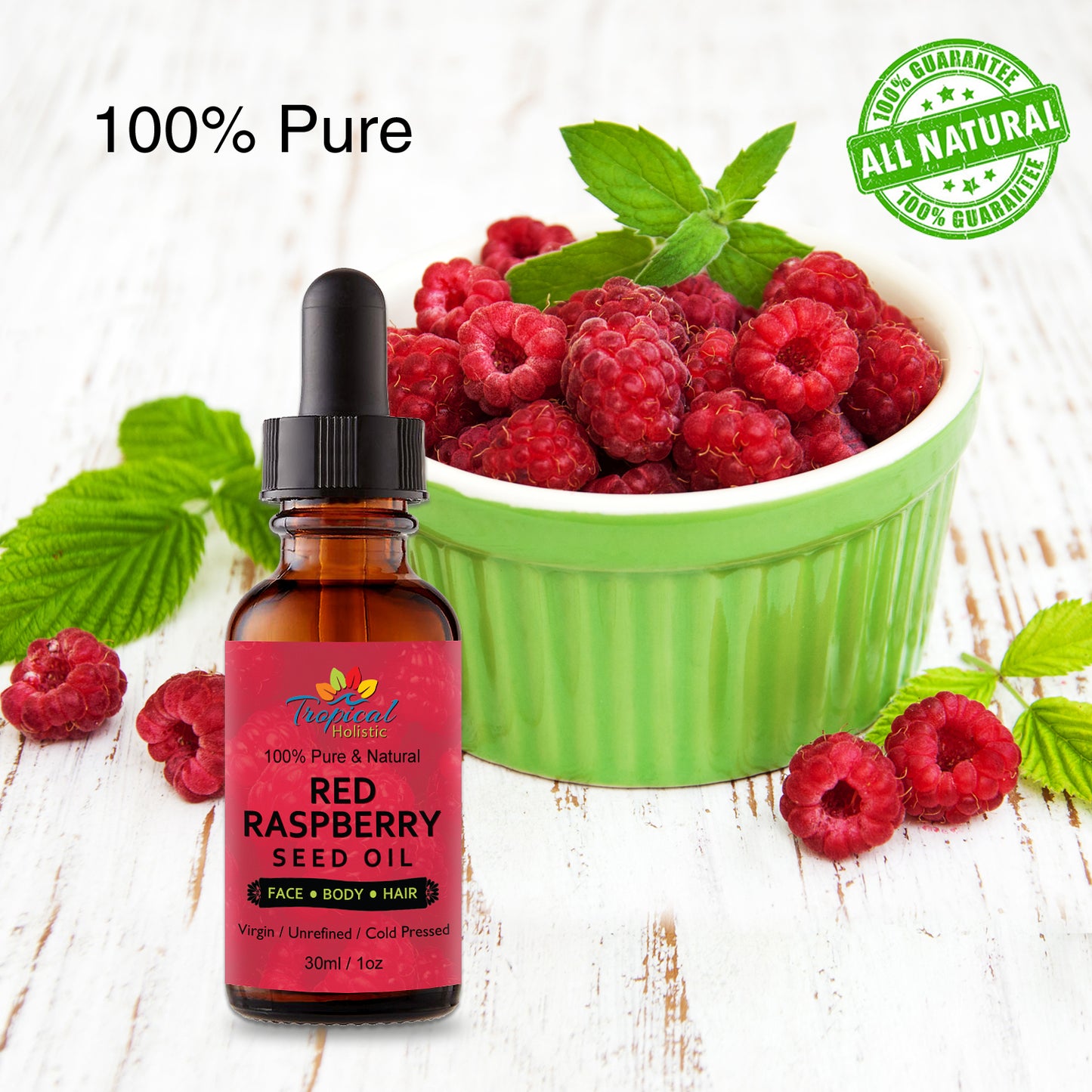 Pure Red Raspberry Seed Oil 1 oz- Tropical-Holistic