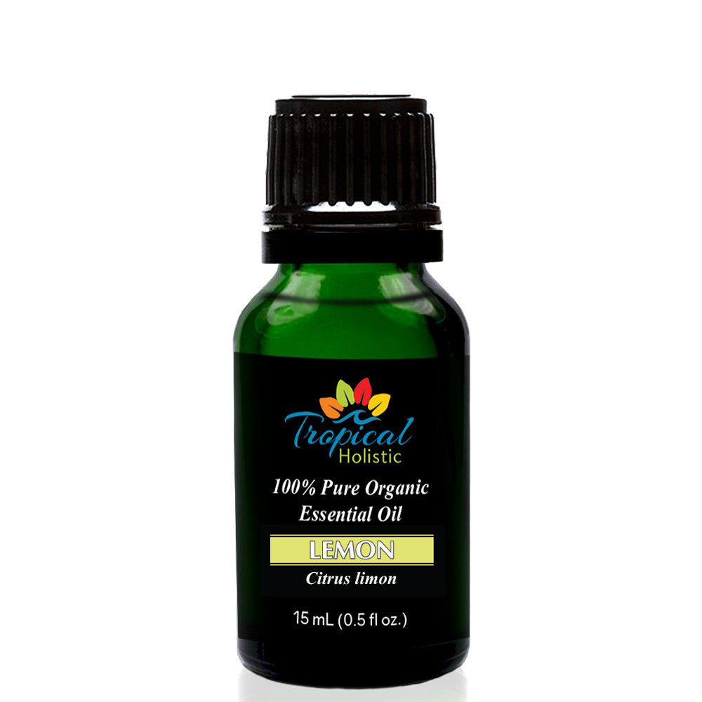 Organic Lemon Essential Oil 15ml (1/2 oz), 100% Pure Therapeutic Grade - Tropical-Holistic
